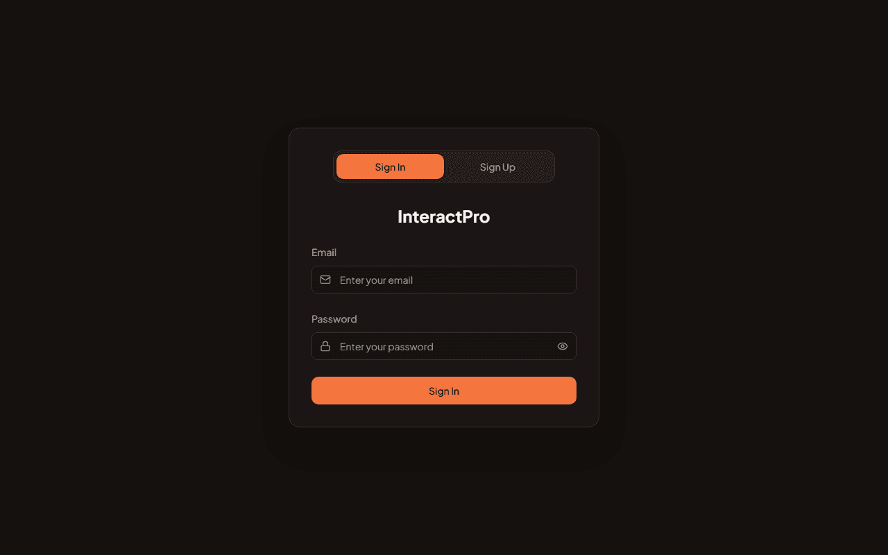 InteractPro interface